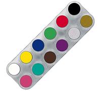 Grimas Water Make-Up A - Paleta de maquillaje profesional (12 x 2,5 ml, base de agua)