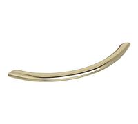 Grimme 72 1393 02 - Manija para cajones (curvada, diámetro 10 mm, ancho 115 mm, acero chapado en latón, plateado