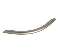 Grimme 72 1396 09 Basic - Manija para cajones (curvada, 10 mm de ancho, 225 mm, acero niquelado, plateado mate