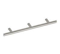 GRIMME 8568311024 Basic Eradis - Tirador para mueble (barell) (diámetro de 12 mm, ancho 1104 mm, mango de barra de acero inoxidable cepillado, plata, distancia entre orificios 2 x 512 mm