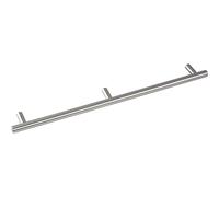 GRIMME 8569210860 Basic Enija - Tirador para mueble (barril, diámetro de 12 mm, ancho de 900 mm, mango de barra de acero inoxidable cepillado, plata, distancia entre orificios 860 mm)