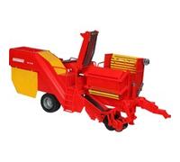 Bruder Cosechadora de patatas Grimme SE 75-30 con 80 patatas de imitación y remolque para tractor