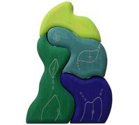 Grimm's CASA AQUA Fantastic Stacking Blocks House, 4 Pieces (Importación USA)
