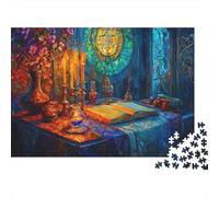 grimorio 1000 Piezas Puzzle Adultos Pasatiempo Creativo Multicolor Regalos para Amigos Impossible Rompecabezas Puzzle Estudio arcano mágico Fantasy 1000pcs (75x50cm)