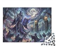 Grimorio Prohibido Puzzle 1000 Piezas Adultos Y Niños,Rompecabezas,14 Años+,Deco Pared Liche Fantasmas,Desafío,Premium,Cartón,Regalo Ideal,Anti-estrés,Relax,Reto,Educativo 70x50cm
