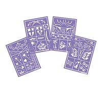 Grim'tout- GT41689 - Juego de 4 plantillas de maquillaje surtidas (diseño de pirata y conte de hadas