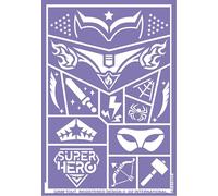 GRIM'TOUT - Plantilla de tatuaje temporal - Superhéroe - Plantilla reutilizable para tatuajes temporales originales