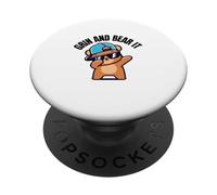 Grin and "bear it" PopSockets PopGrip Adhesivo