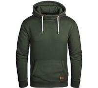 Grin&Bear Sudadera con Capucha para Hombres Chaqueta Pesada con Capucha GB494-Verde Oliva-S
