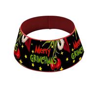 Grin~ch - Collar para árbol de Navidad, anillo plegable para abeto, funda para pie de abeto, falda para árbol de Navidad artificial, protector de pie, decoración para fiestas de fin de año