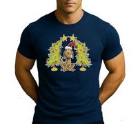 Grinch Max Dog Árbol de Navidad | Navidad Navidad Navidad X-Mas Camiseta Hombre, azul marino, XL