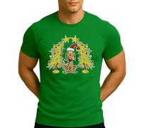Grinch Max Dog Árbol de Navidad | Navidad Navidad Navidad X-Mas Camiseta Hombre, verde, L