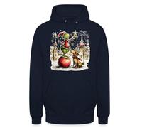 Grinch & Max Merry Christmas - Sudadera con capucha para Navidad, azul marino, S
