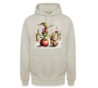Grinch & Max Merry Christmas - Sudadera con capucha para Navidad, piedra natural, XL