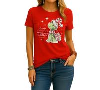 Grinch Merry Christmas More | Christmas Christmas - Camiseta para mujer, rojo, S