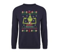 Grinch Merry Whatever | Ugly Christmas Sweater - Sudadera navideña, azul marino, 3XL