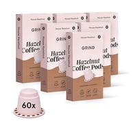 Grind Mezcla de avellanas - Dosis de café compostables caseros de Londres - Cápsulas originales compatibles con máquinas Nespresso - 60 unidades (6 cajas de 10 cápsulas de café)