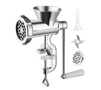 Grinder De Carne De Aluminio - Molino De Comida Manual, Máquina De Relleno De Salchichas | Molinillos De Carne Multifuncionales, Dispositivo De Cocina De Cocina, Accesorio De Restaurantes Duraderos