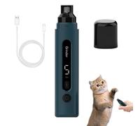 Grinder de clavos de perro tranquilo, archivo de uñas para perros - Ajustable Safe Precise Electric Nail Timmer con luz LED | Suministros portátiles de aseo para gatos para principiantes, usuarios dom