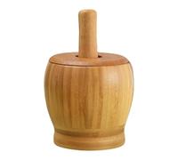 Grinder de especias manual - Conjunto de madera artesanal y mortero, cuenco de molino sostenible | Herramienta de preparación de alimentos totalmente natural para molienda, nueces