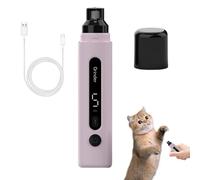 Grinder de uñas para perros, molinillo de clavos de perro tranquilo, Ajustable Safe Precise Electric Nail Timmer con luz LED, Suministros portátiles de aseo para gatos para principiantes, usuarios dom
