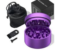 Grinder metal Premium ULTRA SE 100% Aluminio Aeronáutico Anodizado | Sistema sin Rosca Quick Connect con poderosos Imanes N52 y Sistema POM de rotación | Molinillo manual hierbas y especias (Purple)