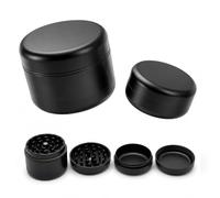 Grinder set KIT DUO |1 grinder Metál 4 partes + 1 Bote Hermético de alumino CNC | Para moler y concervar tus hierbas y especias.