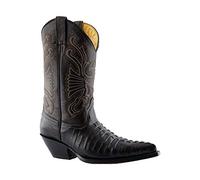 Grinders Carolina Croc Botas para Hombre Vaqueras Color Marrón de Baile 9