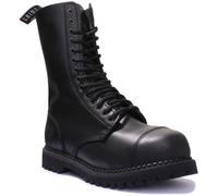 GRINDERS Herald Cs Ojo Cordones Puntera de Acero Bota Hombre en Negro Ru 4-12