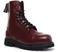 GRINDERS Hunter Hombre 10 Ojo Cordones de Acero Botas En Cereza Talla EU 39-46