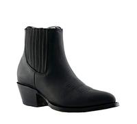 Grinders Maverick Botines Vaqueros Unisex de Cuero Negro de Baile 8