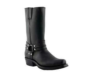 Grinders Renegade Hi Botas Unisex Vaqueras de Cuero Negro 11