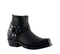 Grinders Renegade LO Botines Unisex Vaqueros de Cuero Negro 10