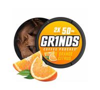 GRINDS Bolsas de café | 3 latas de cítricos de naranja | Sin tabaco, sin nicotina | 18 bolsas por lata | 1 bolsa eq. 1/2 taza de café (cítricos de naranja)