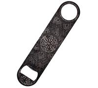 Grindstore - Abrebotellas metálico con diseño de un mandala (Tamaño Único) (Gris)