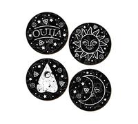Grindstore - Set de cuatro posavasos modelo Ouija (Tamaño Único) (Negro)