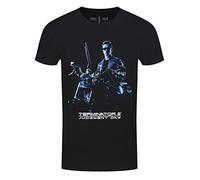 Grindstore Terminator 2 - Poster Hombre Camiseta Negro L 100% algodón Regular