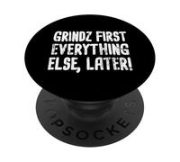 Grindz First Hawaiian Pidgin Hawaii Creole Inglés Aloha PopSockets PopGrip Adhesivo