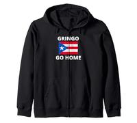 Gringo Go Home Isla de Puerto Rico Orgullo Isla del Encanto Sudadera con Capucha