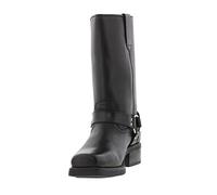 Gringos - Botas de Caña Alta de Piel Estilo Oeste Modelo Harley para Hombre (43 EU/Negro)