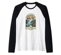 Grinnell-Glacier-Trail - Parque Nacional Montana/US Senderismo Camiseta Manga Raglan