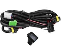 Griozzyi Accesorios montaje de faros Conjunto de faros delanteros para Hyundai para Elantra 2007-2011, luces antiniebla delanteras transparentes DRL(Cable and switch)