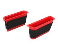 Griozzyi Cubierta del tirador puerta Manijas de puerta interior de coche accesorios interiores puerta de coche caja de almacenamiento para Ford para Mustang(Rojo)