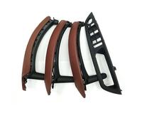 Griozzyi Cubierta del tirador puerta Para BMW X5 X6 E70 E71 E72 2007-2013 Reposabrazos de puerta interior del lado derecho del conductor Tirador de cuero Juego completo(RHD Red 7pcs)