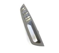 Griozzyi Cubierta del tirador puerta Para BMW X5 X6 E70 E71 E72 2007-2013 Reposabrazos de puerta interior del lado derecho del conductor Tirador de cuero Juego completo(RHD Gray Armrest)