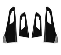 Griozzyi Cubierta del tirador puerta Para Toyota Para Prius 60 manija interior de puerta decoración cubierta moldura de cuenco(Negro)