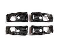 Griozzyi Cubierta del tirador puerta Pegatinas decorativas para manija de puerta interior de coche, de fibra de carbono plateada, accesorios para coche para Benz Clase G W463 2007-2018(2)