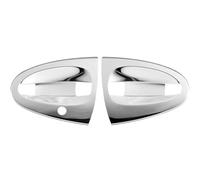 Griozzyi Cubierta manija puerta automóvil Embellecedor de botones para volante de coche para Smart Two 451 modificación exterior del coche decoración(Door Bowl-silver)