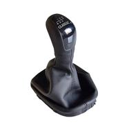 Griozzyi Pomo de cambio de coche Perilla de cambio marchas 5y6 velocidades para coche clásico con cubierta cuero antipolvo para Mercedes para Benz Clase(5Speed)