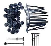 Grip Auto Zip Ties Buckles, Nylon Universal Cable Tie Buckle, 2025 New Heavy Duty Self-Locking Nylon Zip Tie Holder, Cable Tools Black Zips Ties for Quick Fastening (50PCS)